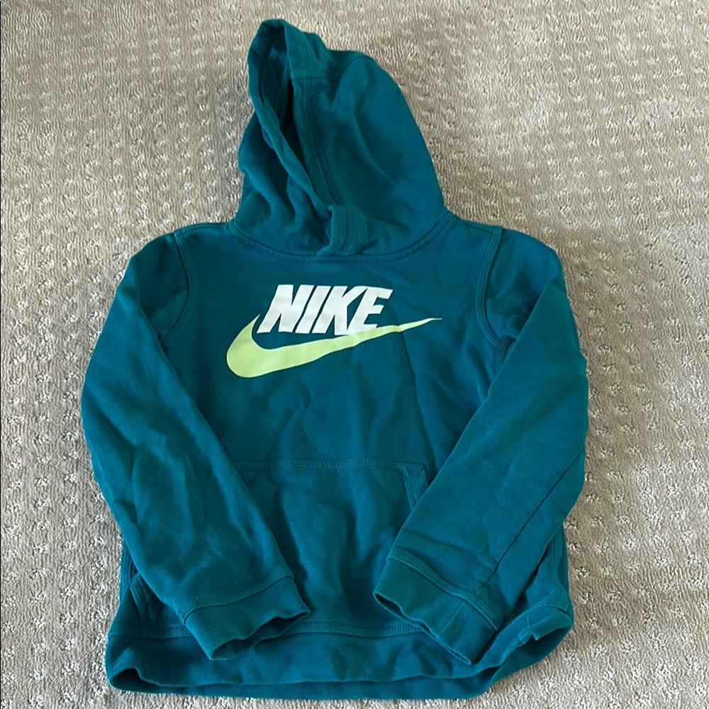 Nike boys Teal Hoodie with Logo